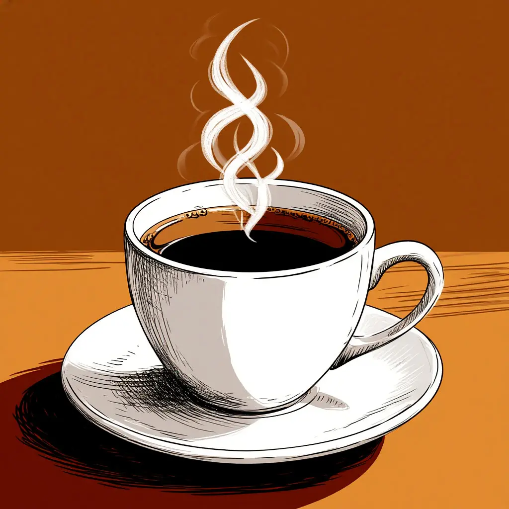 Illustrazione di una Tazza di Caffè